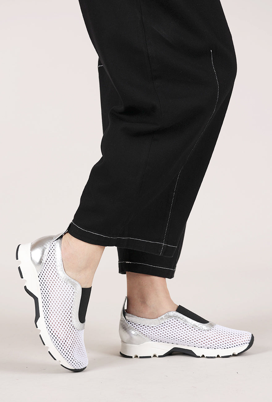 All Black Amazing Combo Sneaker, White/Silver 