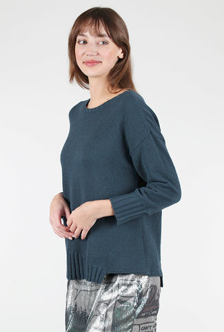 Liv Spa Knit Angle Sweater, Spruce 