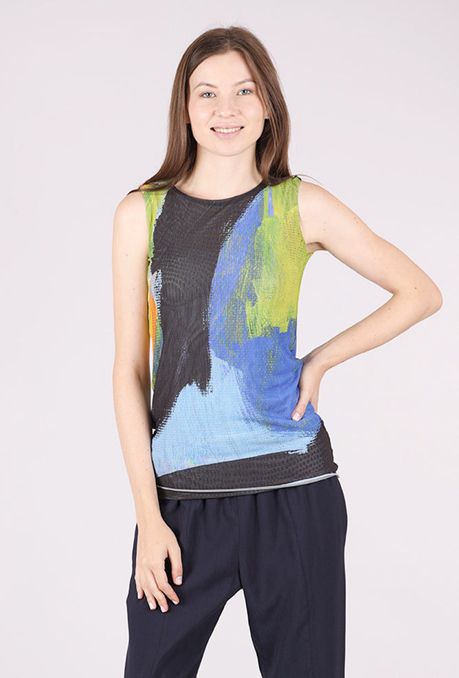 AMB Designs Florence Mesh Tank Top, Tempest 