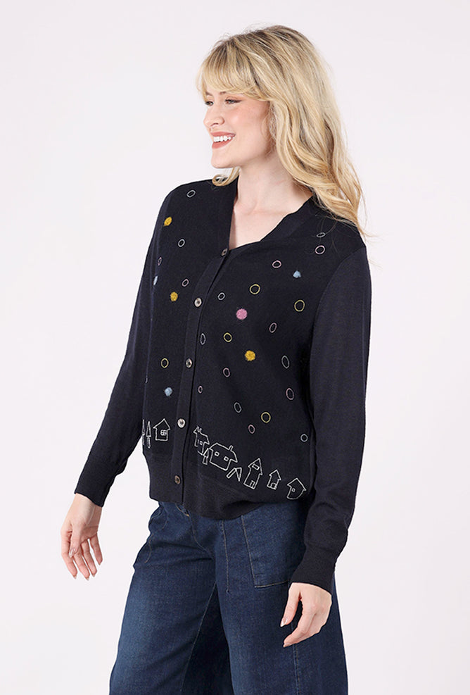 Yoshi Kondo Norway Cardigan, Navy 