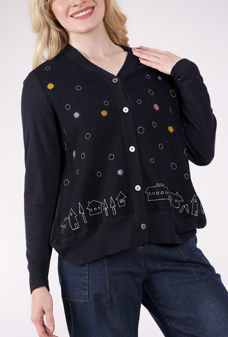Yoshi Kondo Norway Cardigan, Navy 