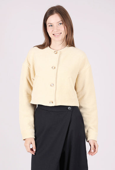 Cossac Brushed Crop Jacket, Oat 