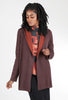 Margaret O'Leary St. Maarten Cotton Cardie, Cocoa/Redwood 