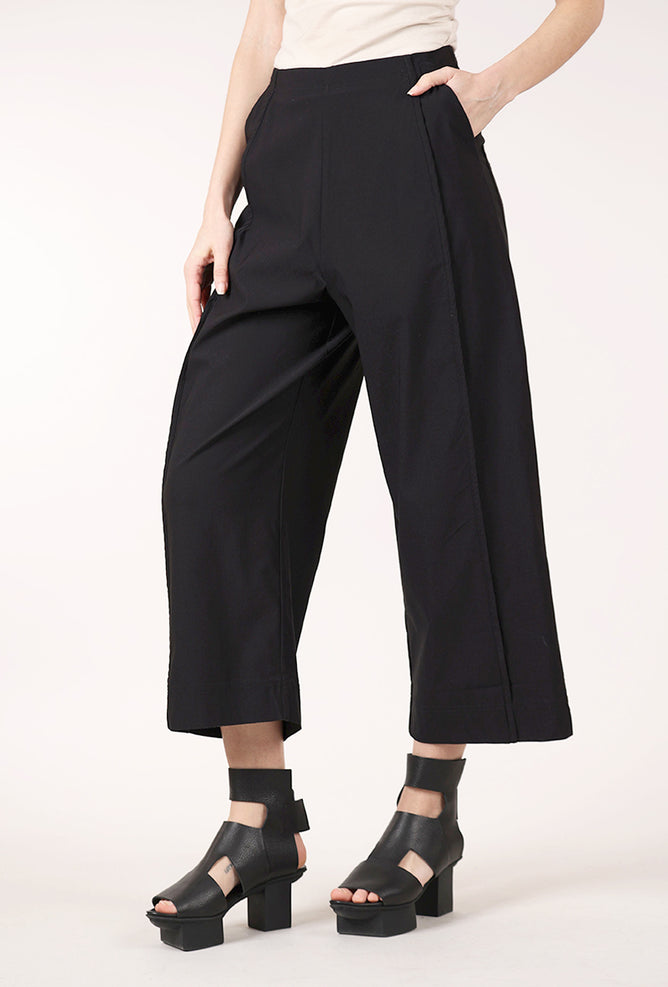 Rundholz Twill Tech Wide Flare Pant, Black 