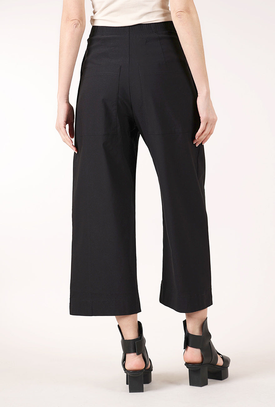 Rundholz Twill Tech Wide Flare Pant, Black 