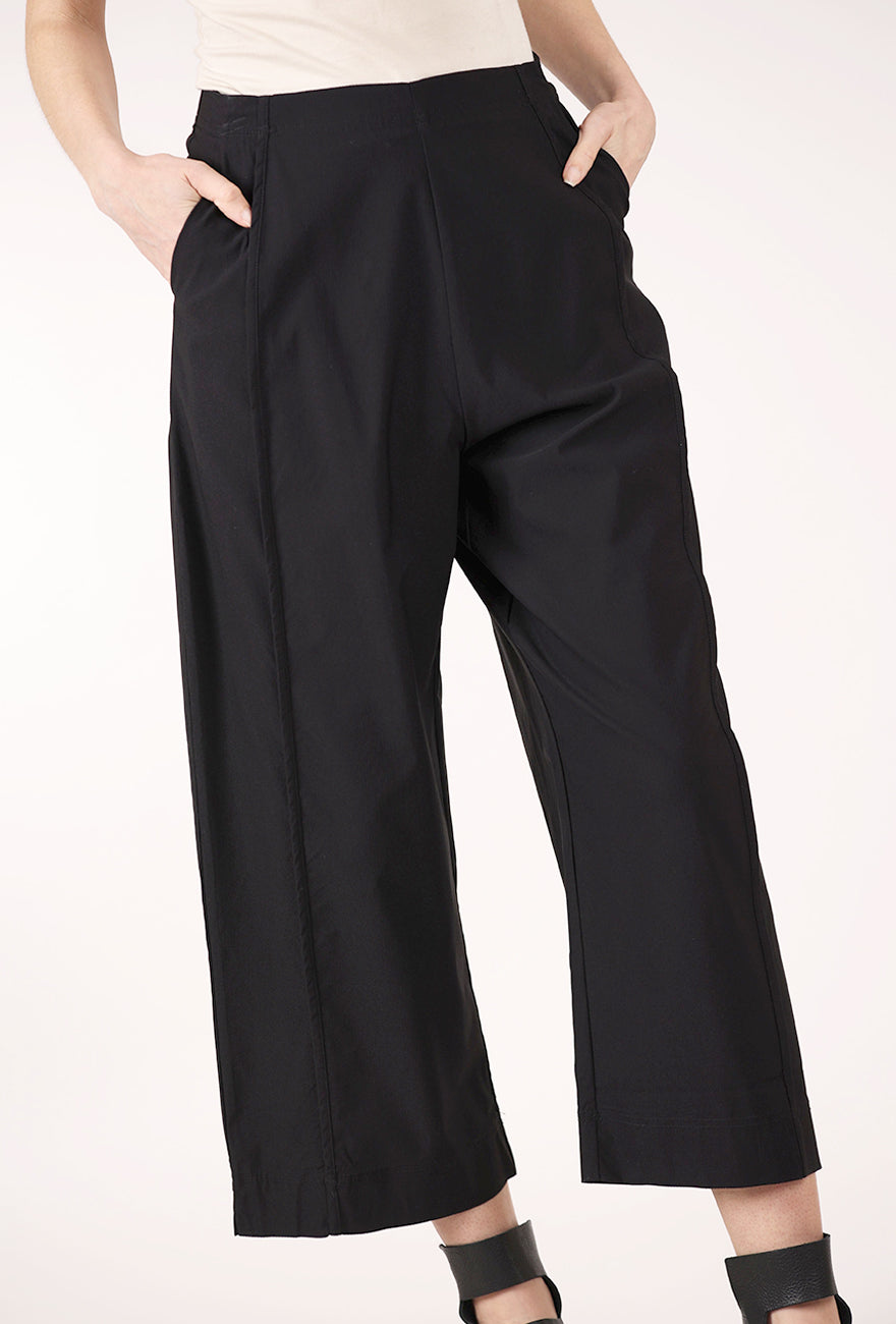 Rundholz Twill Tech Wide Flare Pant, Black 