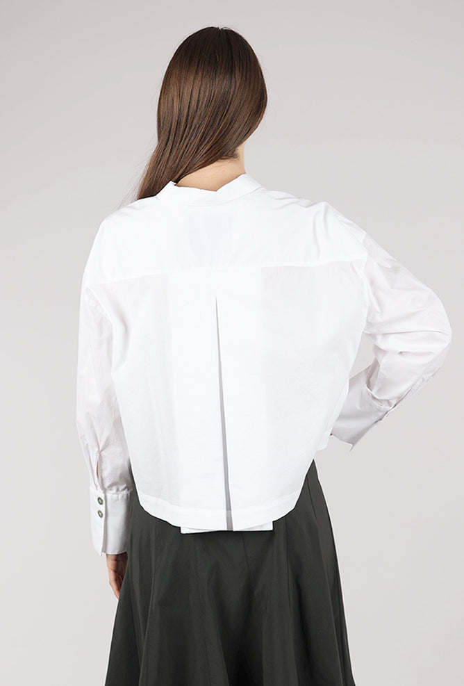 Core Cotton Crop Blouse, White