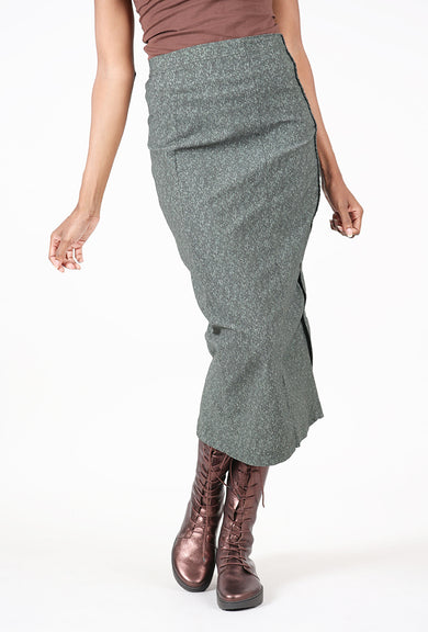 Rundholz Twill Tech Slim Skirt, Forest Print 