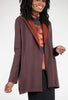 Margaret O'Leary St. Maarten Cotton Cardie, Cocoa/Redwood 