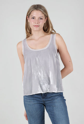 Mystree Velvet Swing Tank, Silver Champagne 