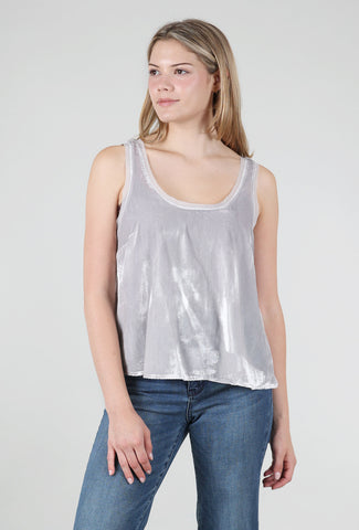 Mystree Velvet Swing Tank, Silver Champagne 