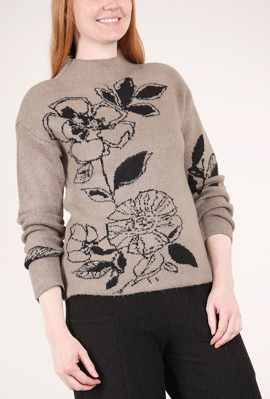 Habitat Habitat Floral Foliage Pullover, Driftwood 