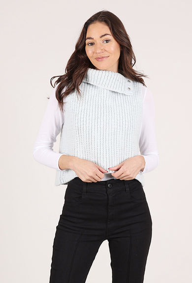 NFP: New Form Perspective Chunky Snap Back Vest, Ice 