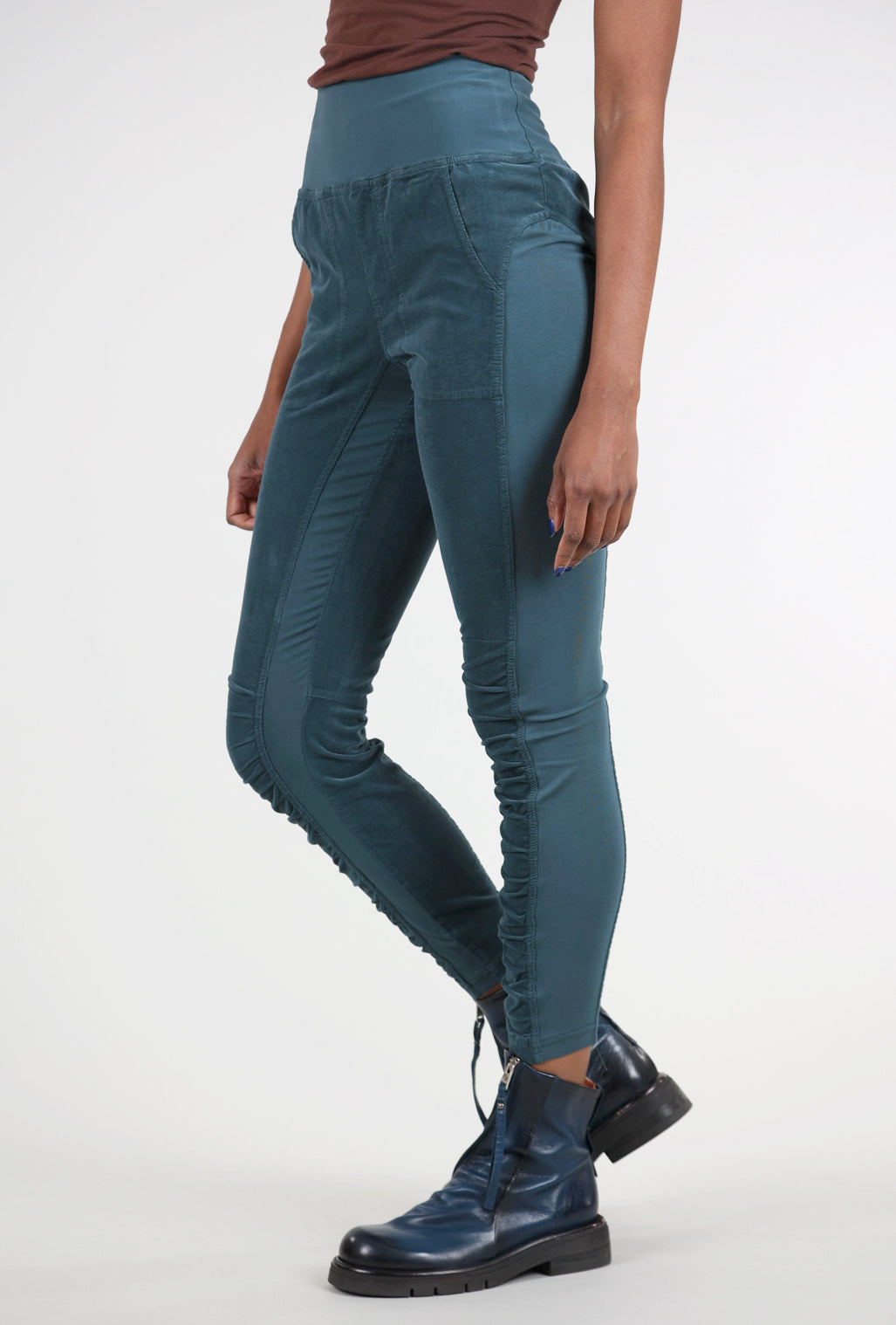 Wearables by XCVI Cord Penny Leggings, Seaport Teal 