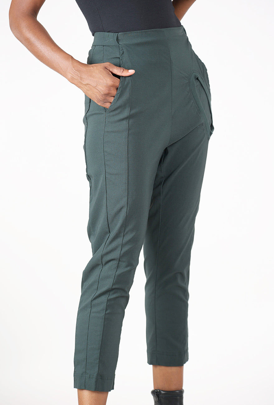 Sig Stretch Taper Trouser, Forest Print Angle 4