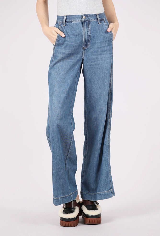 Pistola Jadyn Seamed Low Slung Palazzo, Imagine 