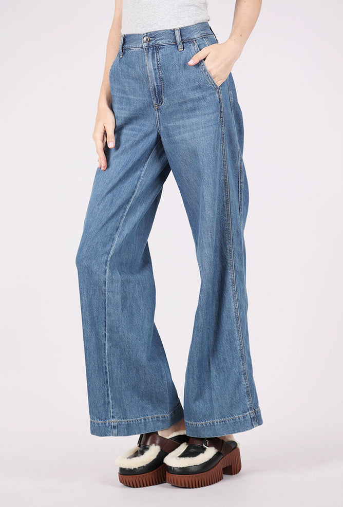 Pistola Jadyn Seamed Low Slung Palazzo, Imagine 