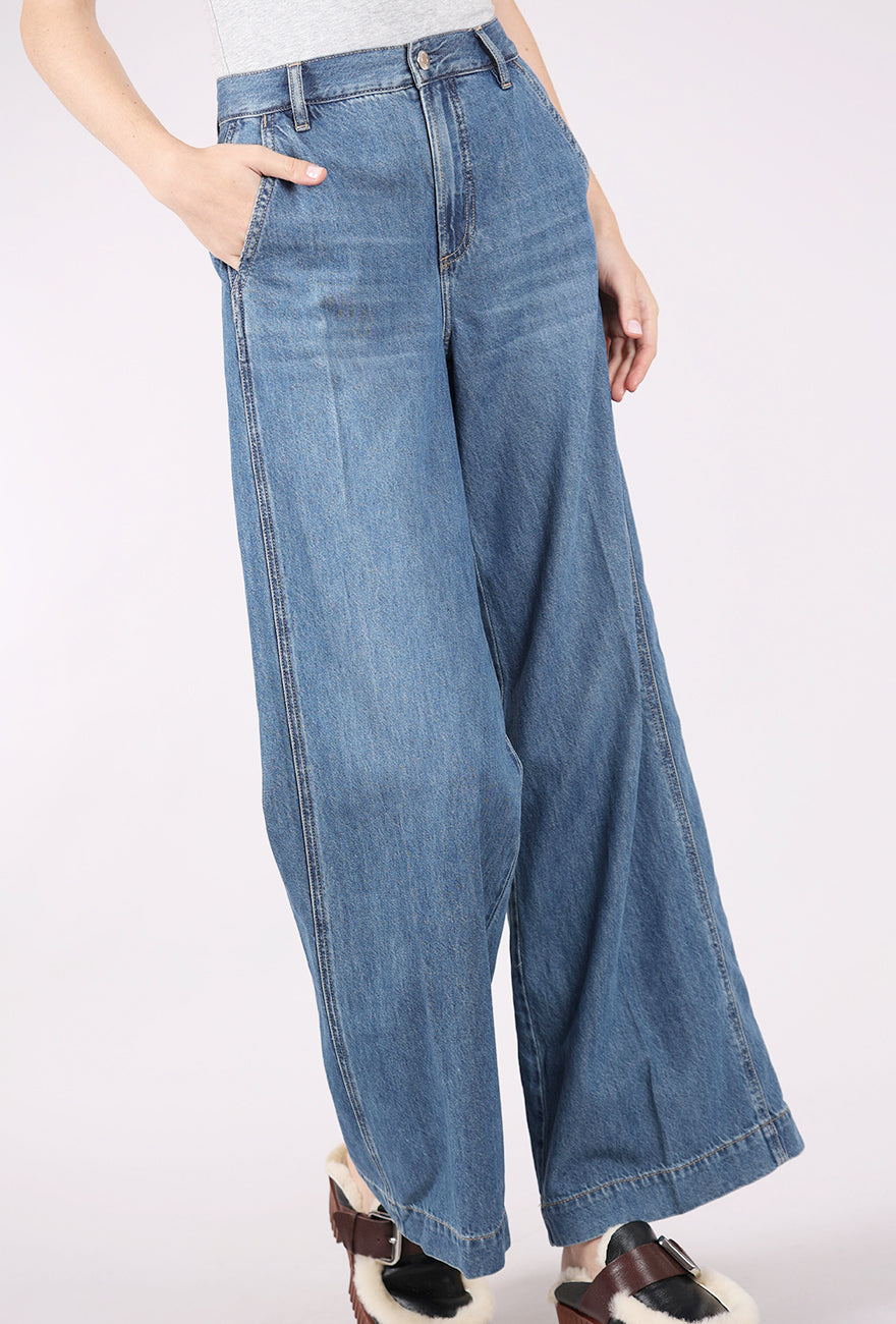 Pistola Jadyn Seamed Low Slung Palazzo, Imagine 