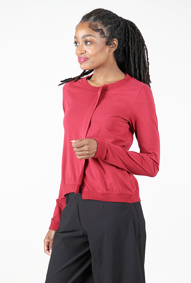 Rundholz Off-Center Pleat Tee, Lava 