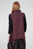 Luukaa Folded Details Vest, Burgundy/Black 