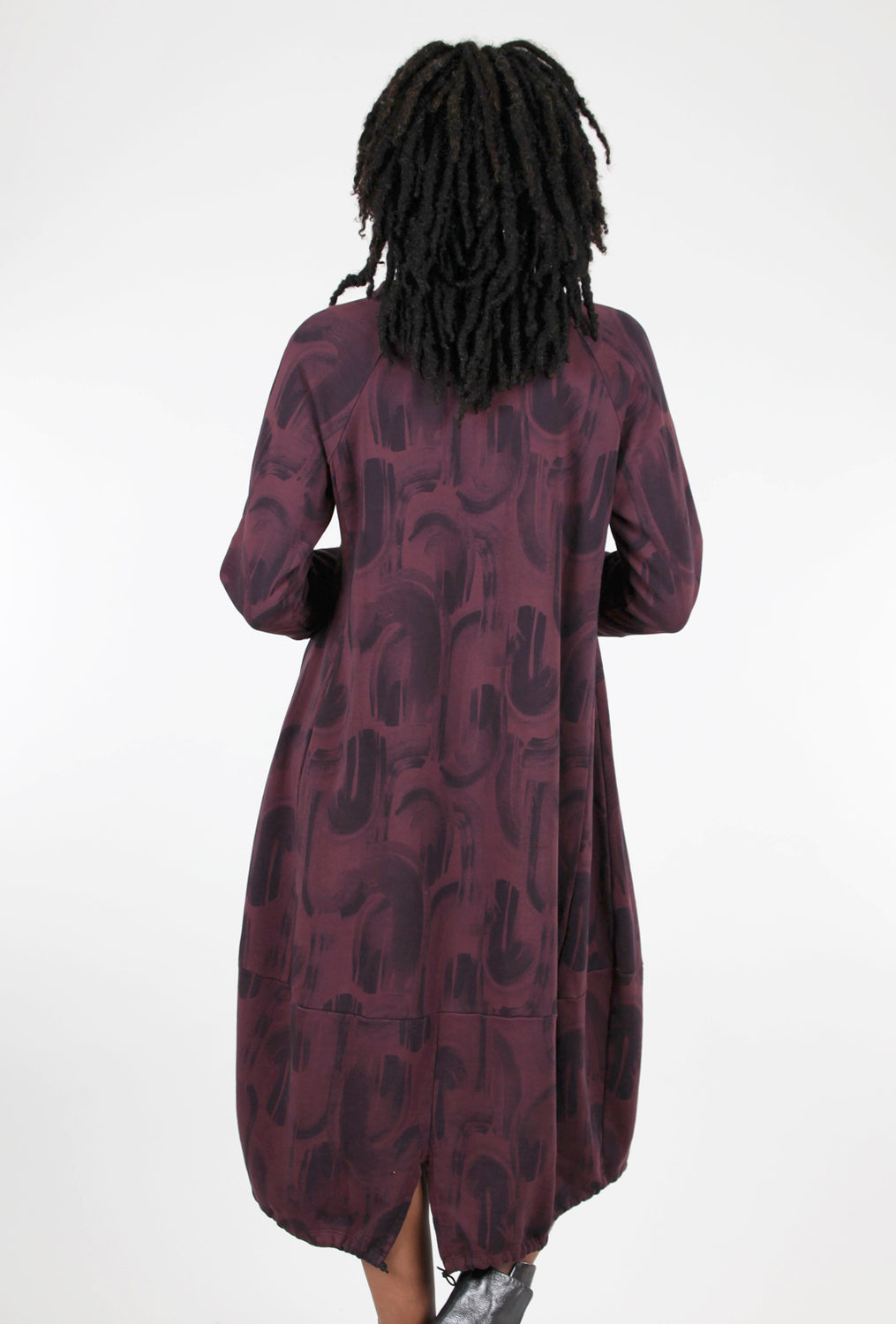 Grizas Ripcord Detail Sweatshirt Dress, Plumeria 