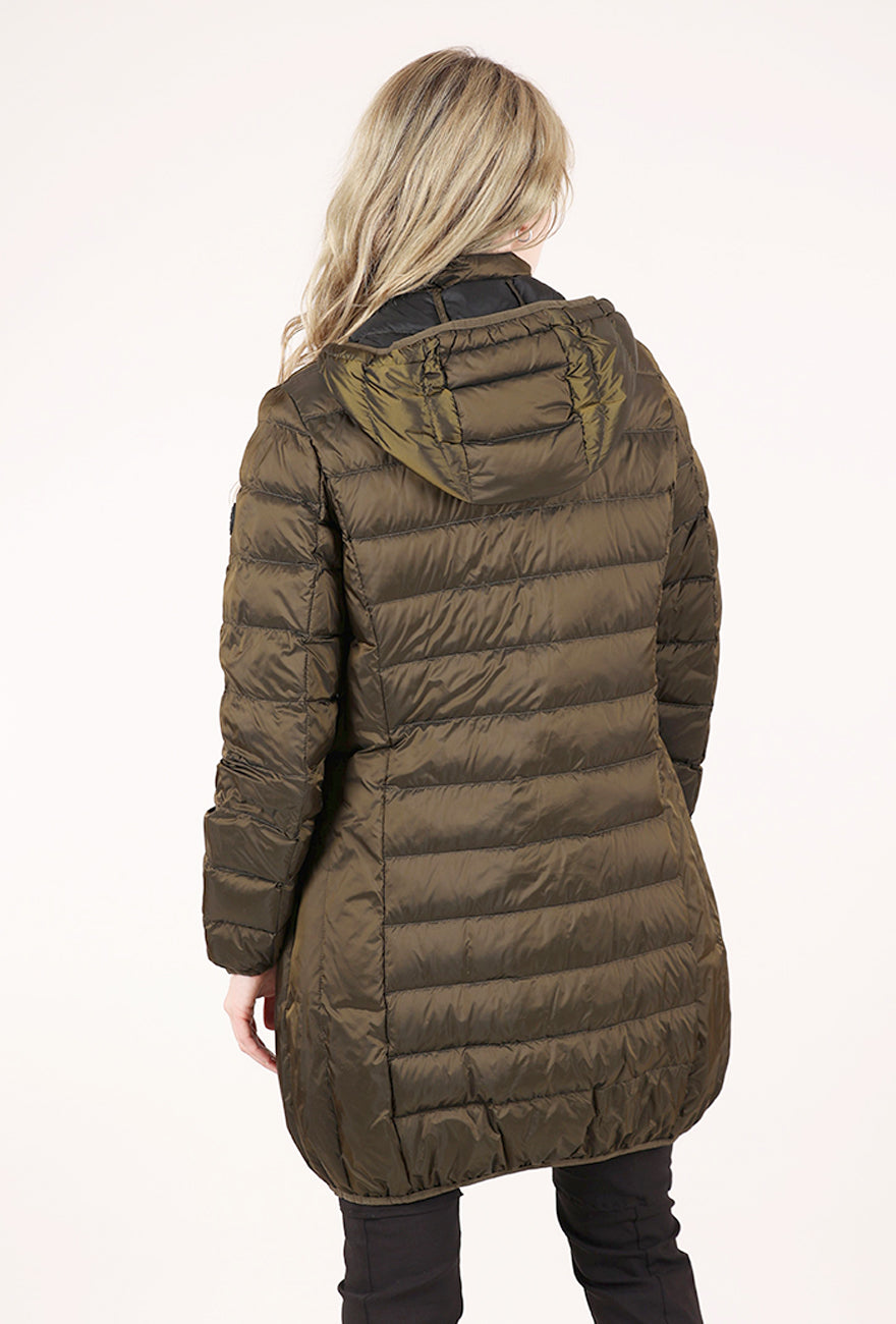 Normann Shapely Puffer Coat, Olive 