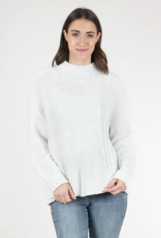 Liv Snow Bunny Funnel Sweater, Winter White 