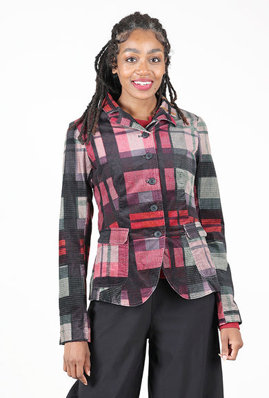 Rundholz Velveteen Plaid Blazer, Check Multi 
