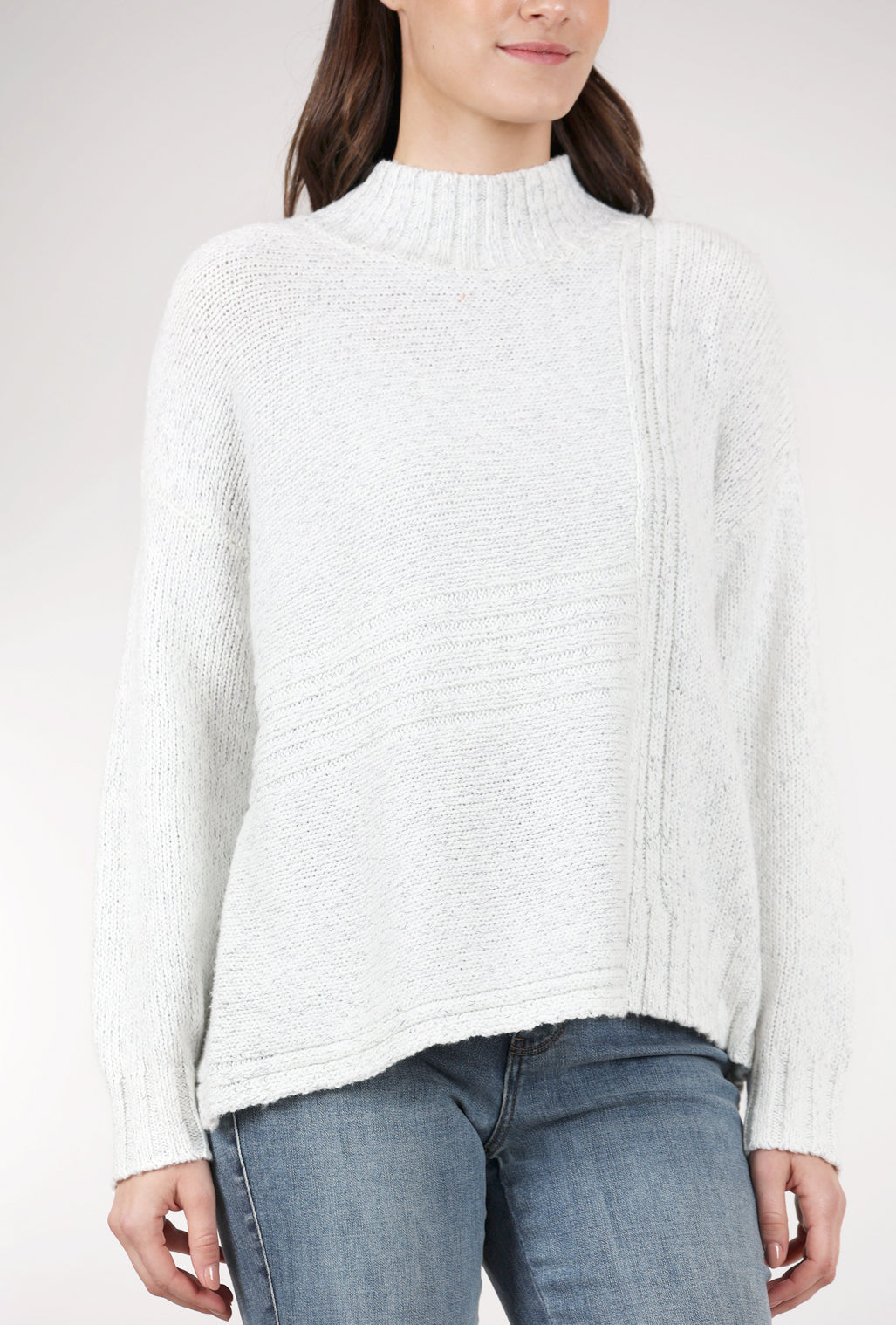 Liv Snow Bunny Funnel Sweater, Winter White 