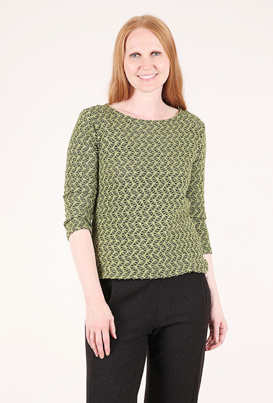 Cut Loose Crochet Boatneck Top, Frog 
