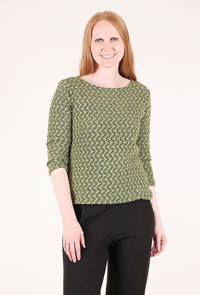 Cut Loose Crochet Boatneck Top, Frog 