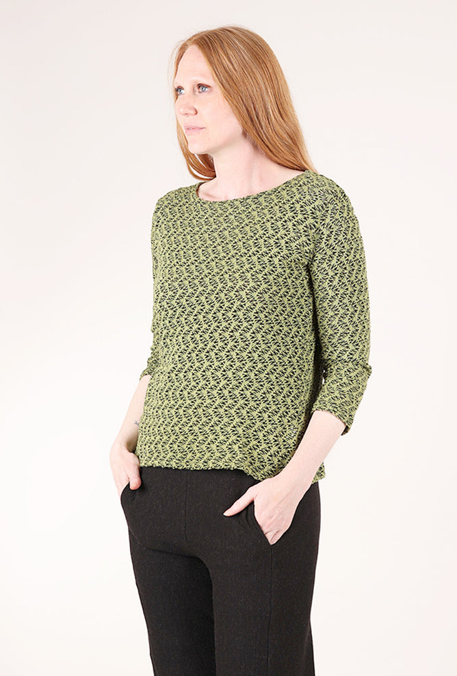 Cut Loose Crochet Boatneck Top, Frog 