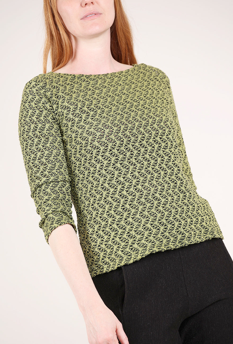 Cut Loose Crochet Boatneck Top, Frog 