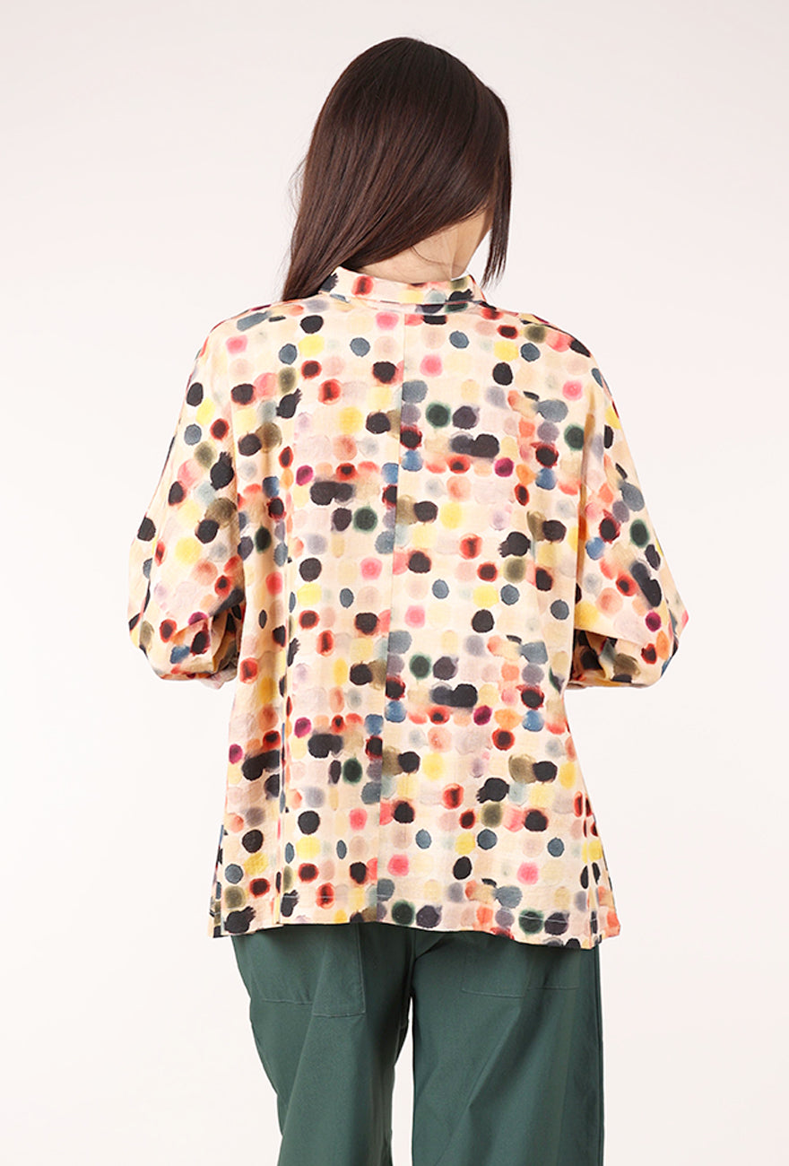 M Square Mandarin Swing Shirt, Venture Print 