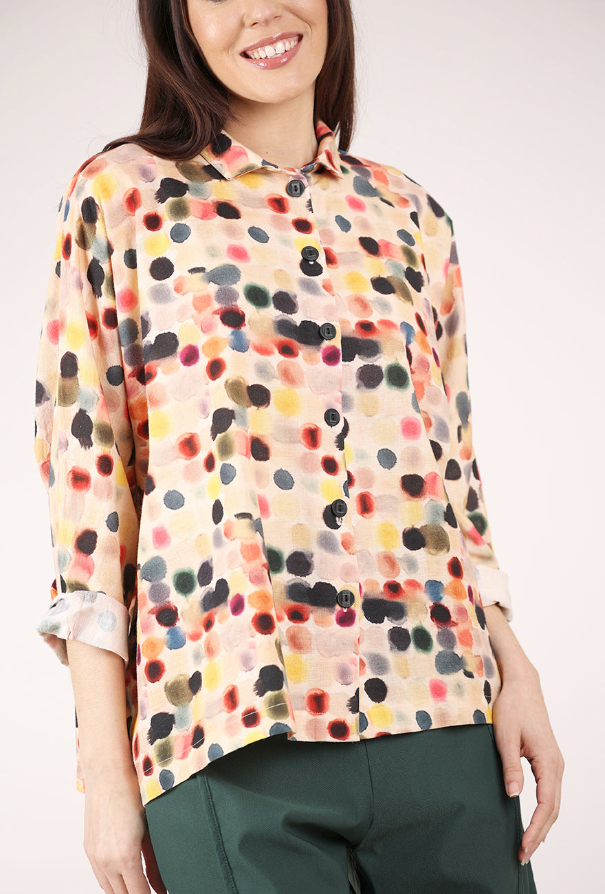 M Square Mandarin Swing Shirt, Venture Print 