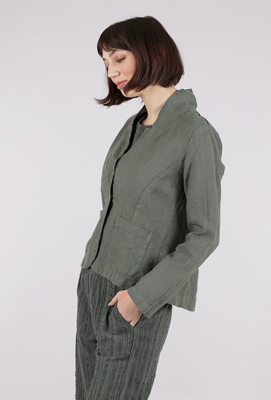 Cut Loose Linen One Button Blazer, Clay 