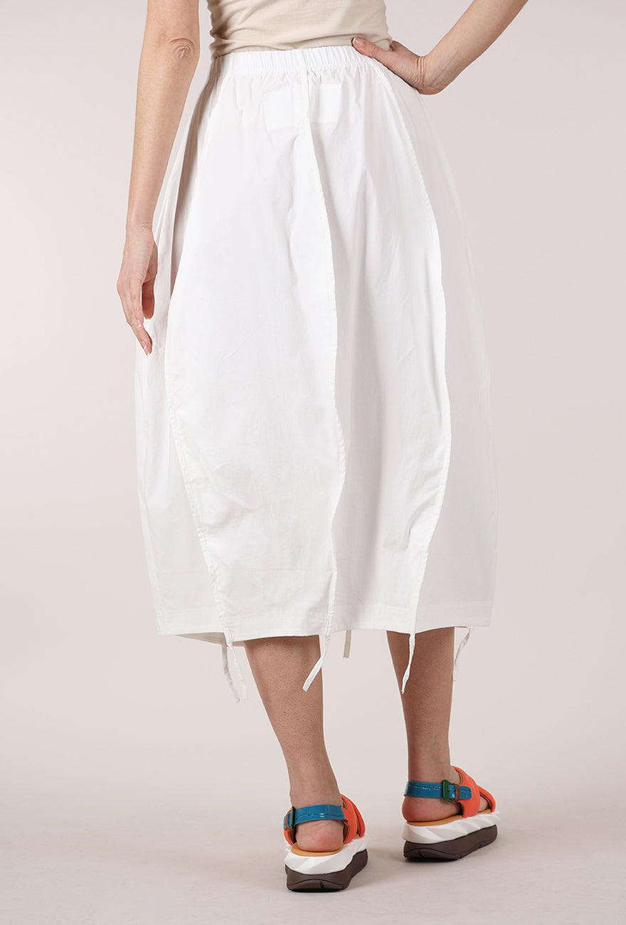 Rundholz Twill Tech Full Asym Skirt, Off White 