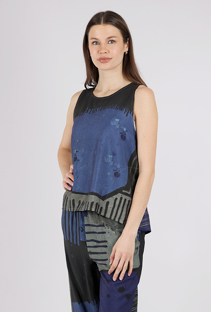 3 Potato Essential Print Tank, Blueberry 