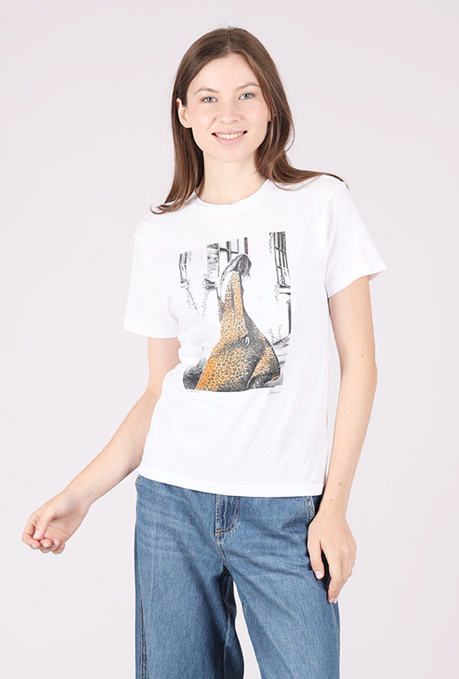 CPress Studio Mushie Tee, White/Uphill Battle 