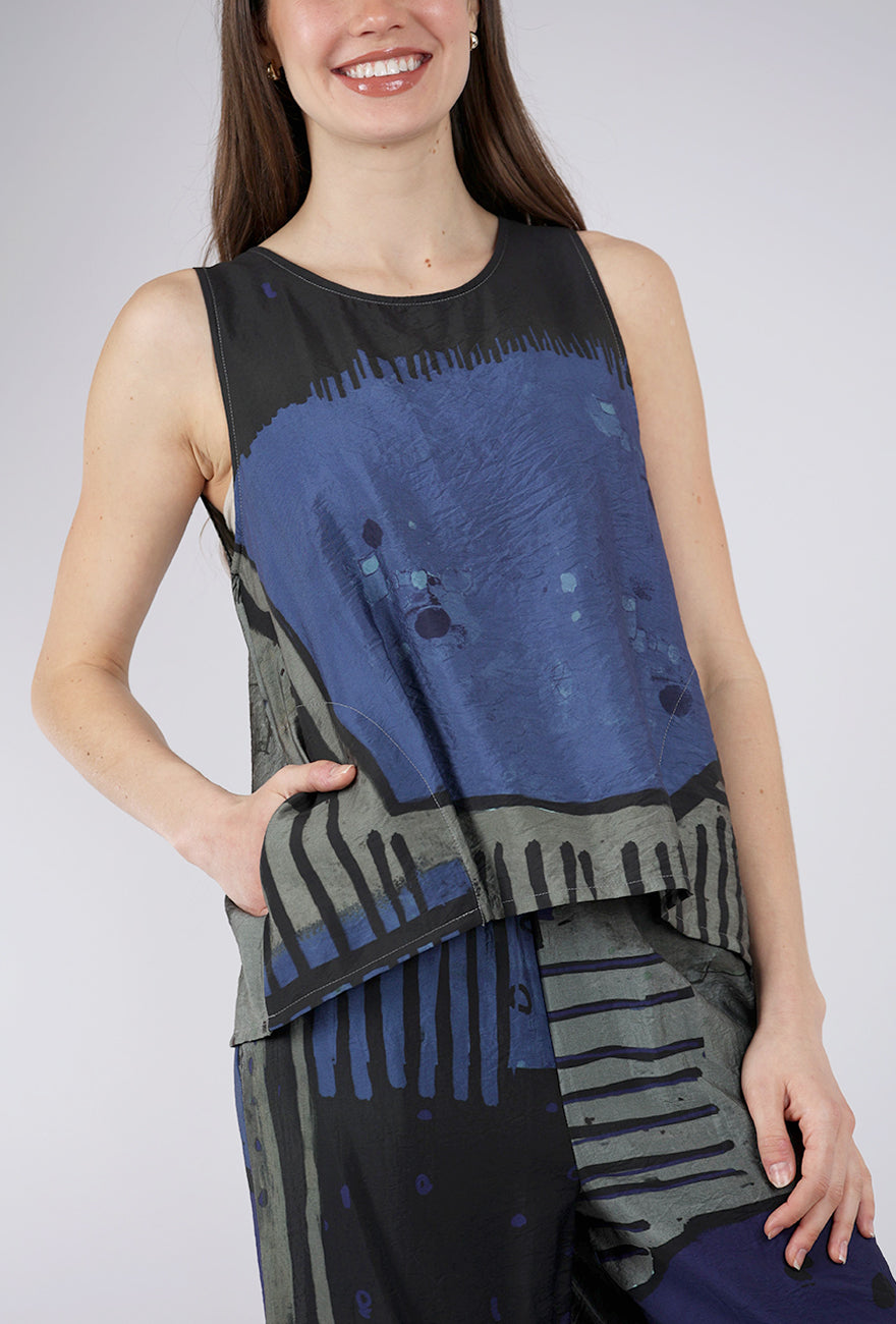 3 Potato Essential Print Tank, Blueberry 