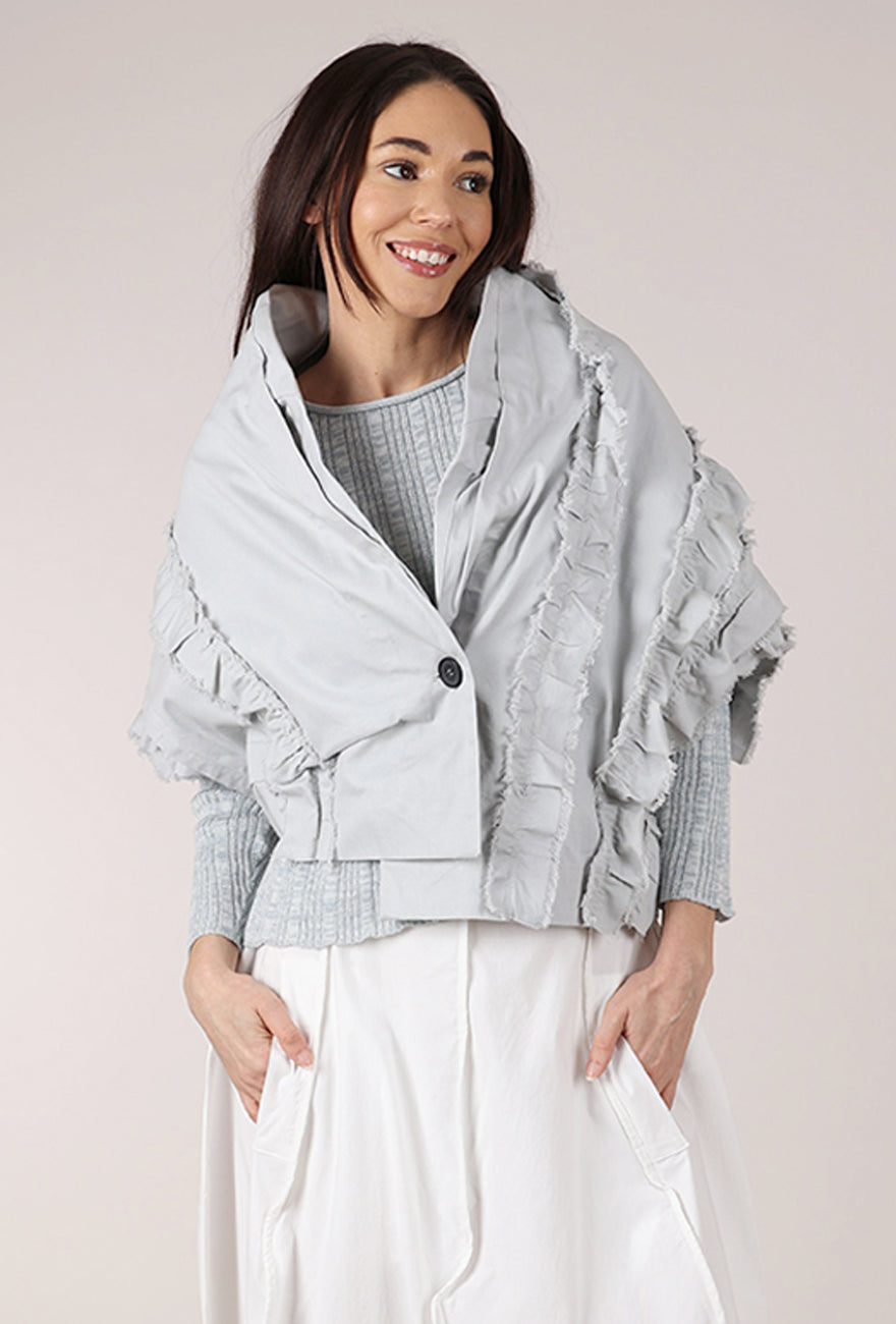 Moyuru Tattered Details Shrug, Cement 