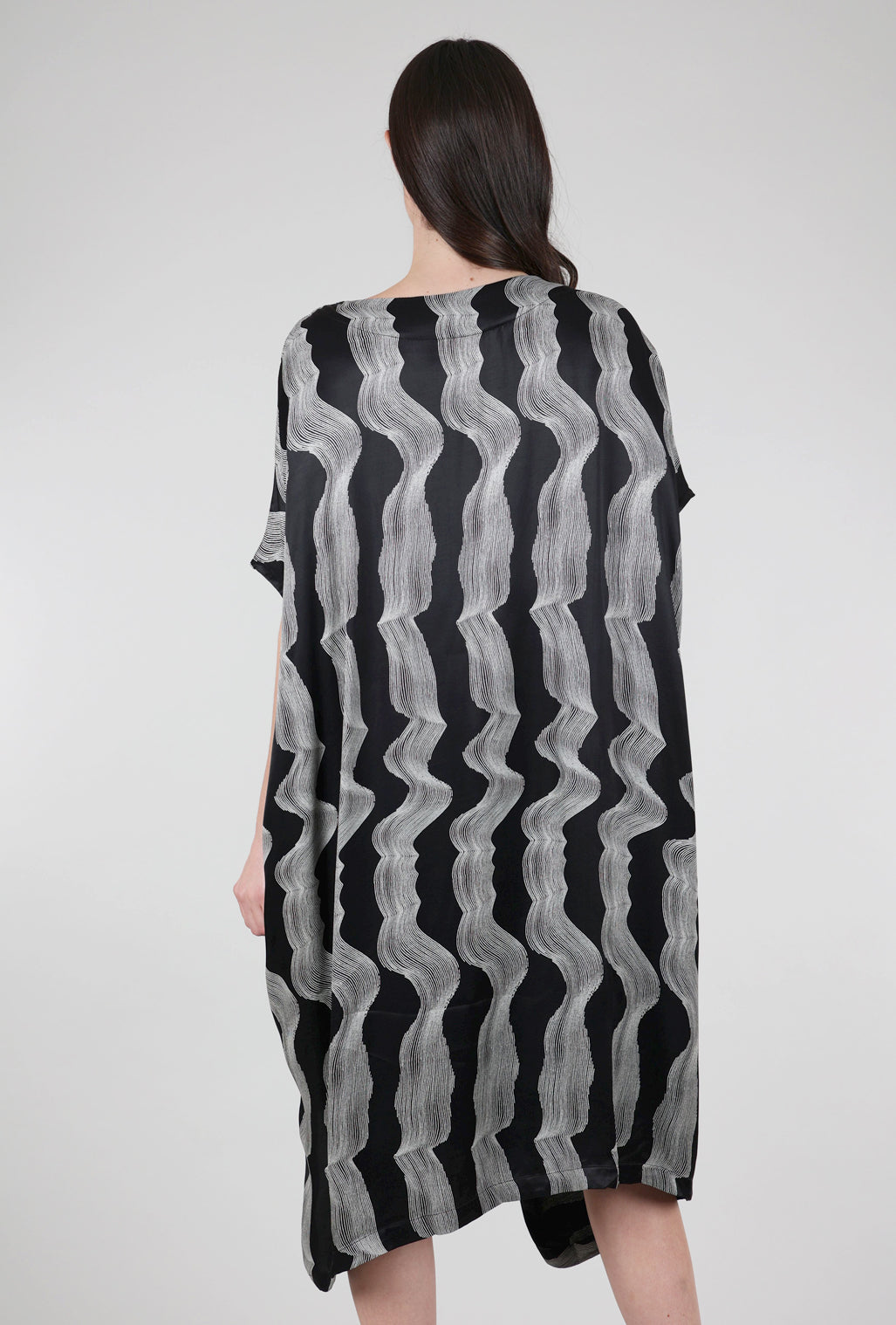 Gershon Bram Sound Waves Dress, Black One Size Black