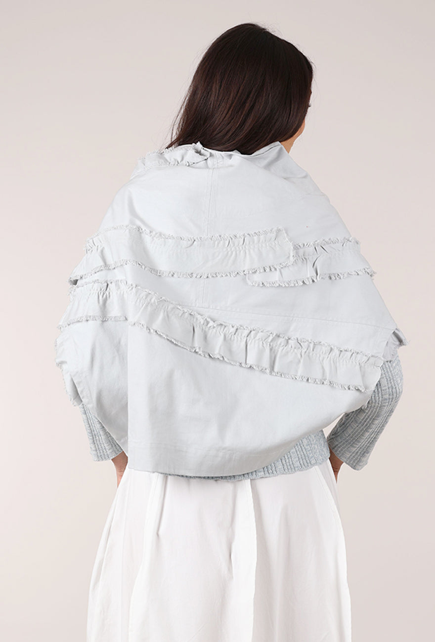 Moyuru Tattered Details Shrug, Cement 