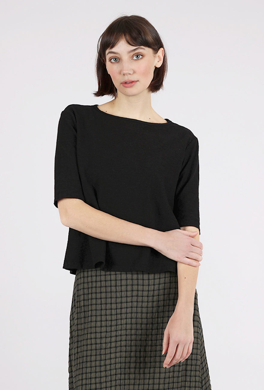 Cut Loose LCJ Elbow Sleeve Top, Black 