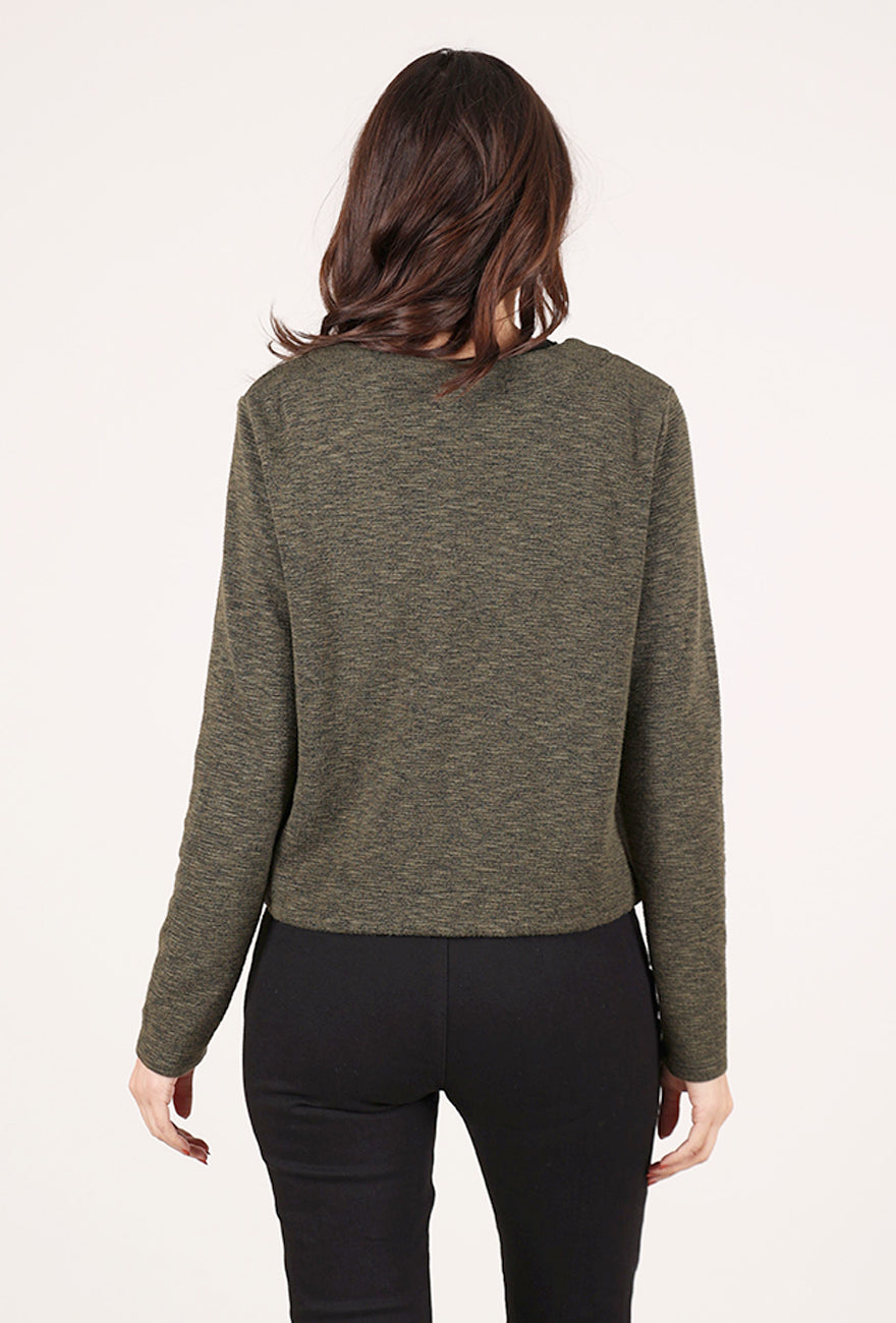 Cut Loose Crimped Three Button Cardie 