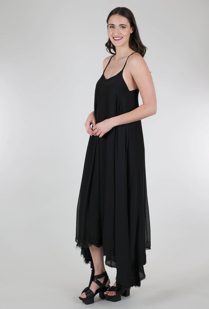 Sanctamuerte Silky Swirl Dress, Black 