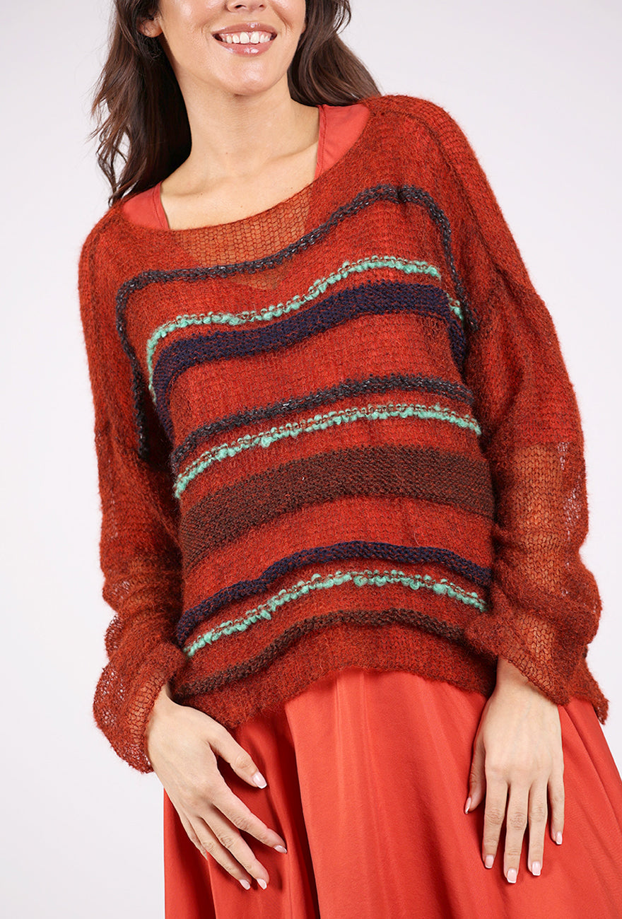 Artists & Revolutionaries Chittenden Hand-Knit Sweater, Rust Mix 