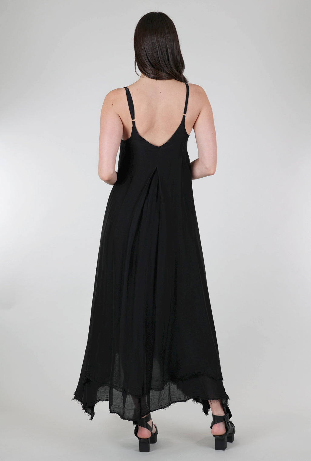 Sanctamuerte Silky Swirl Dress, Black 