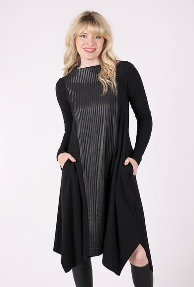 Ozai Ridged Dune Dress, Black 