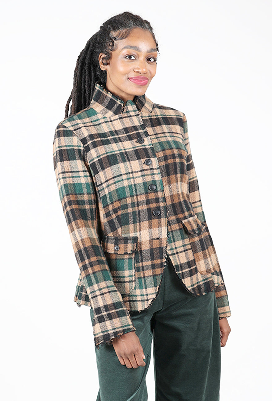 Plaid Woolly Jacket, Forest Check